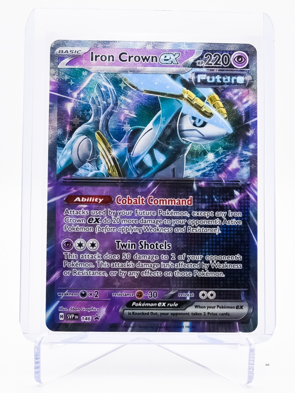 Pokemon Card Iron Crown 146 EX Scarlet & Violet Promo Holo NM